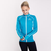 TISPA die Damen-Jacke türkis/weiss