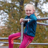 TISPA JUNIOR MERINO dívčí funkční mikina petrol/fuchsie