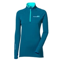 TISPA ZIP MERINO dámská funkční sportovní mikina petrolblau