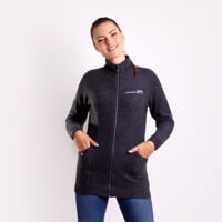 TITANIA  ladie's full-zip merino jacket grey melange