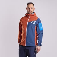 WOOLCRAFT MAN pánská bunda s merinem terakota/tm.modrá