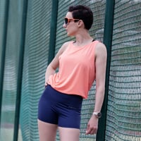 ZORA MINI SHORTS women's short leggings with a push-up effect navy